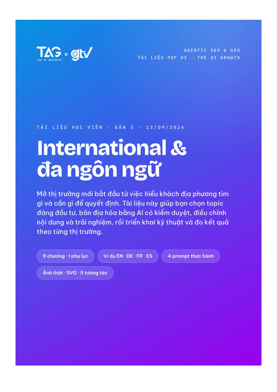 Bìa tài liệu International SEO, 35 trang