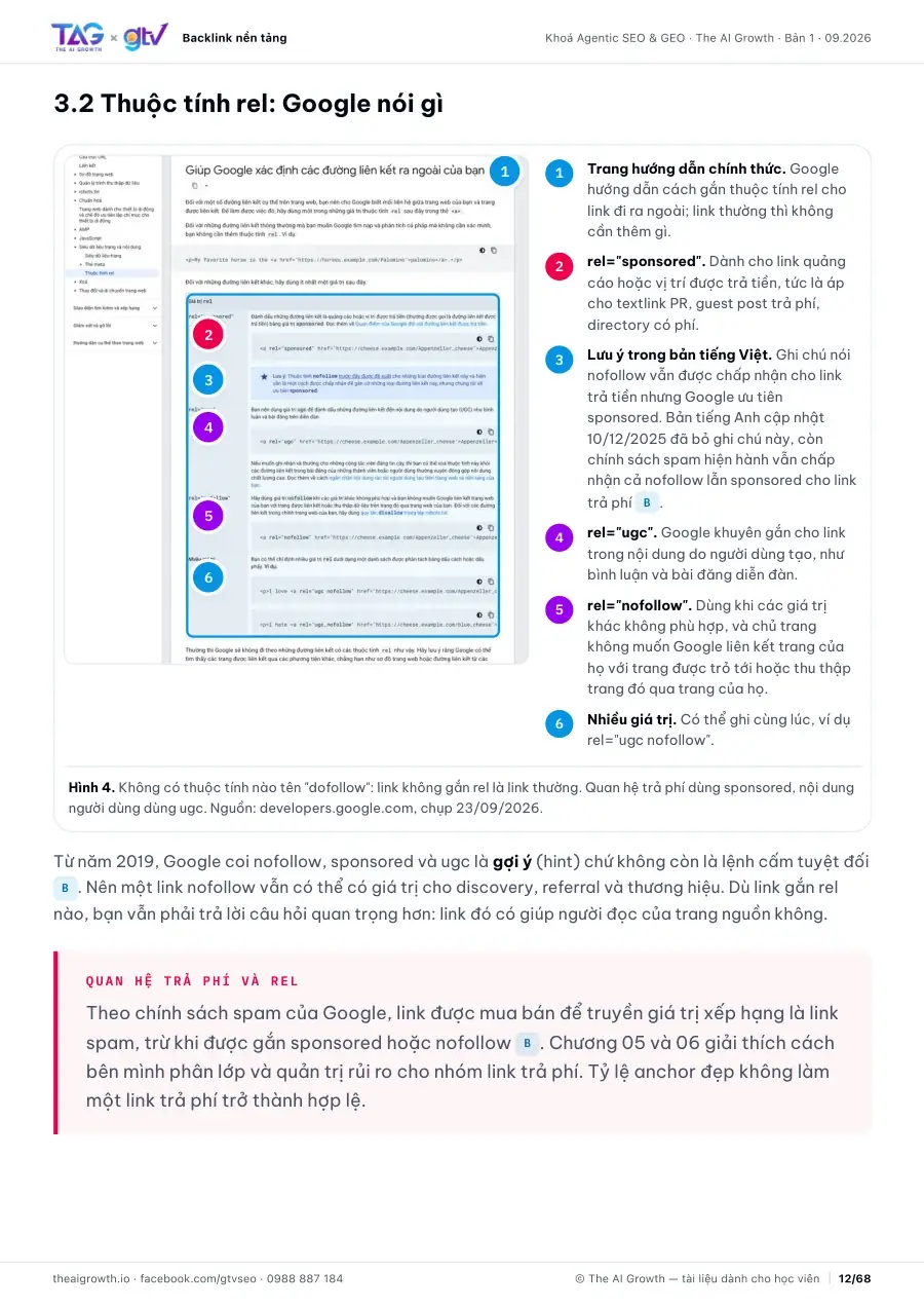 Một trang trong tài liệu Backlink nền tảng