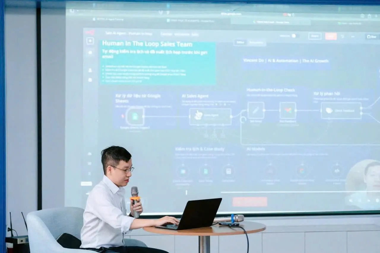 Demo agent bán hàng có bước người duyệt, lớp AI Agent cho Viettel AI